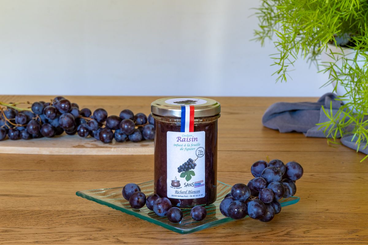 Confiture de raisin infusé à la feuille de figuier